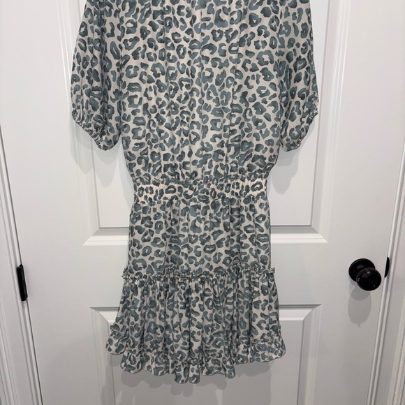 Buddy Love Gray Leopard Print Midi Dress - Picture 3 of 5
